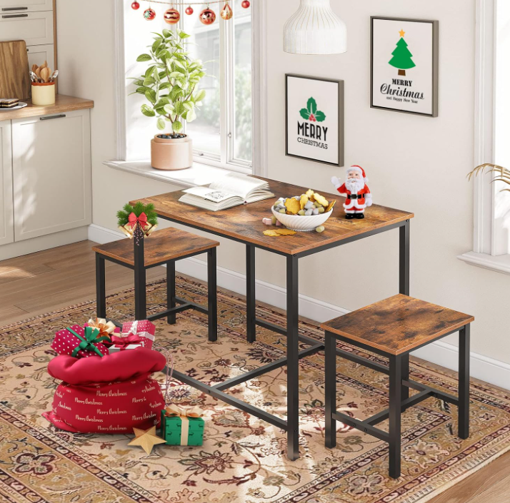 Personas con extensión continua de 119.9 cm a 160 cm, fácil montaje, mesas extensibles para espacios pequeños, comedor, cocina, sala de estar, nogal